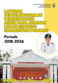 LAPORAN PENYELENGGARAAN PEMERINTAHAN KALURAHAN AKHIR MASA JABATAN LURAH PERIODE 2018-2026